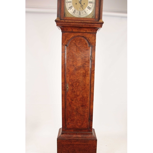 883 - ROBERT CRUCEFIX, LONDON A MID 18TH CENTURY BURR WALNUT 8-DAY LONGCASE CLOCK the 12