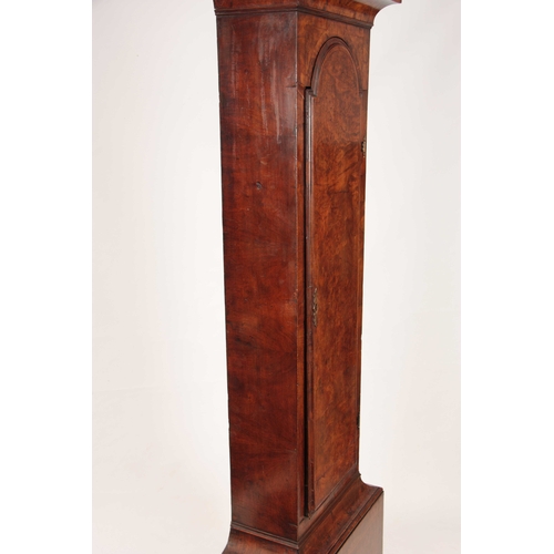 883 - ROBERT CRUCEFIX, LONDON A MID 18TH CENTURY BURR WALNUT 8-DAY LONGCASE CLOCK the 12