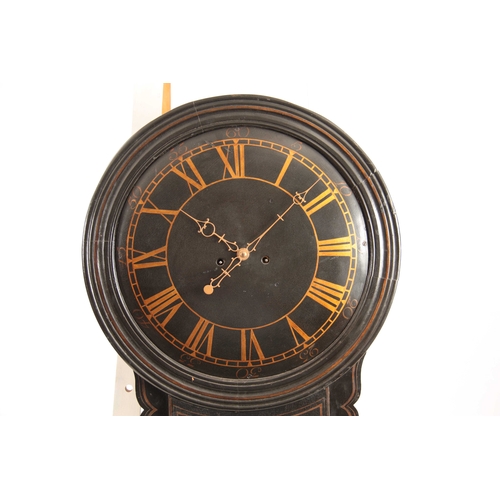 884 - JOHN GRANT, LONDON A GEORGE III STRIKING CHINOISERIE TAVERN CLOCK the black and gilt case having rai... 