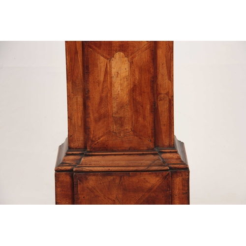 888 - THOMAS OGDEN, DE HALIFAX A RARE GEORGE II WALNUT PARQUETRY SPHERICAL MOON LONGCASE CLOCK the hood wi... 