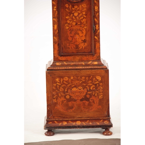 891 - SAMUEL LA FOSSE, LONDON AN EARLY 18th CENTURY WALNUT MARQUETRY LONGCASE CLOCK the Dutch style case w... 