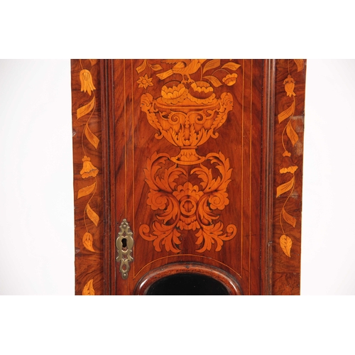 891 - SAMUEL LA FOSSE, LONDON AN EARLY 18th CENTURY WALNUT MARQUETRY LONGCASE CLOCK the Dutch style case w... 