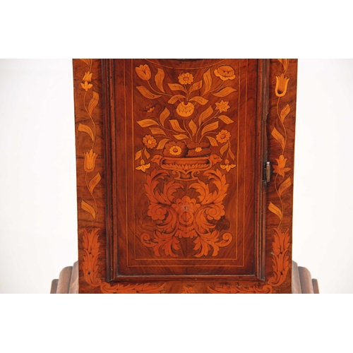 891 - SAMUEL LA FOSSE, LONDON AN EARLY 18th CENTURY WALNUT MARQUETRY LONGCASE CLOCK the Dutch style case w... 