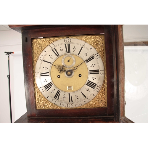 891 - SAMUEL LA FOSSE, LONDON AN EARLY 18th CENTURY WALNUT MARQUETRY LONGCASE CLOCK the Dutch style case w... 