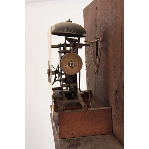 897 - JOHN BATES, KETTERING AN UNUSUAL MINIATURE EARLY 18TH CENTURY OAK 30HR ALARM LONGCASE CLOCK The 7.5