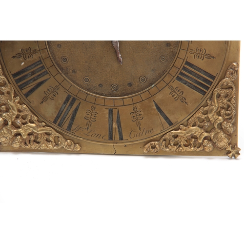 901 - WILLIAM LANE, CALNE. A LATE 17th CENTURY 30-HOUR LONGCASE CLOCK MOVEMENT having a 10