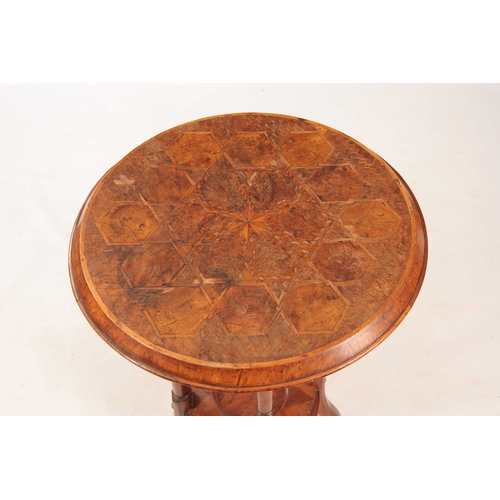 970 - AN EARLY 20TH CENTURY NEW ZEALAND PARQUETRY INLAID OCCASIONAL TABLE IN THE MANER OF WILLIAM NORRIE t... 