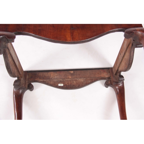 988 - A GOOD EARLY 18TH CENTURY WALNUT DRESSING STOOL with lift-out seat and cross-grain moulded border ab... 