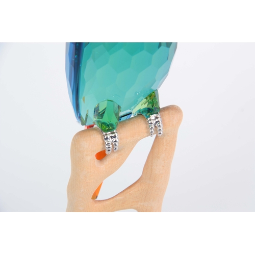 2 - A 20TH CENTURY SWAROVSKI CRYSTAL BIRDS OF PARADISE COLLECTION MACAW 23.5cm high, boxed.