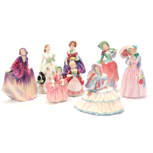 94 - A COLLECTION OF 8 ROYAL DOULTON PORCELAIN FIGURES including 