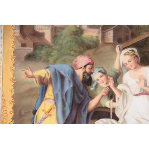 127 - After Angelica Kauffman AN IMPRESSIVE LATE 19TH CENTURY VIENNA STYLE POLYCHROME CHARGER the figural ... 