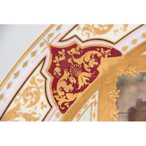 127 - After Angelica Kauffman AN IMPRESSIVE LATE 19TH CENTURY VIENNA STYLE POLYCHROME CHARGER the figural ... 