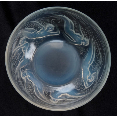 29 - AN R, LALIQUE ONDINES GLASS BOWL with a band of nude ladies, signed with impressed mark R. Lalique 2... 