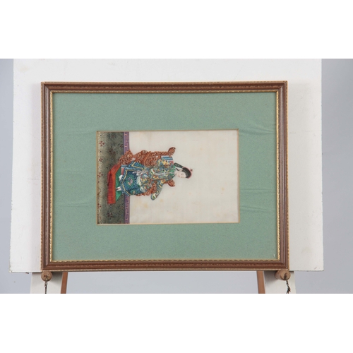 258 - A FRAMED GROUP OF ELEVEN 19TH CENTURY CHINESE WATERCOLOURS ON RICE PAPER depicting standing figures ... 