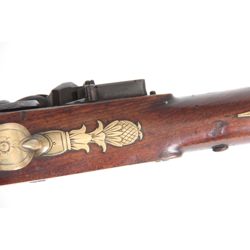 427 - HUTCHINSON, DUBLIN. A 19th CENTURY IRISH BRASS BARREL BLUNDERBUSS the barrel stamped Dublin MF 1461 ... 