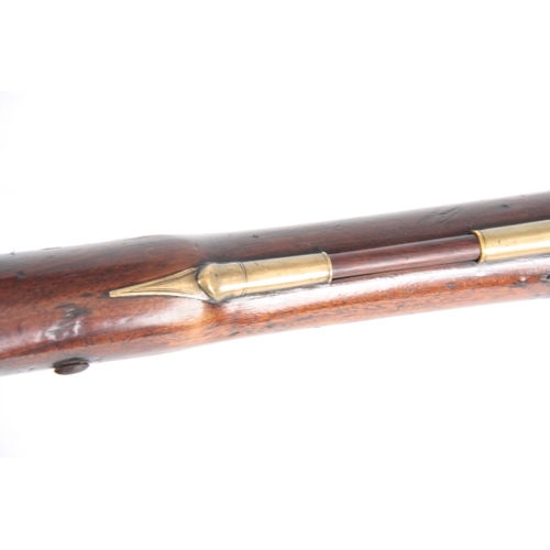 427 - HUTCHINSON, DUBLIN. A 19th CENTURY IRISH BRASS BARREL BLUNDERBUSS the barrel stamped Dublin MF 1461 ... 