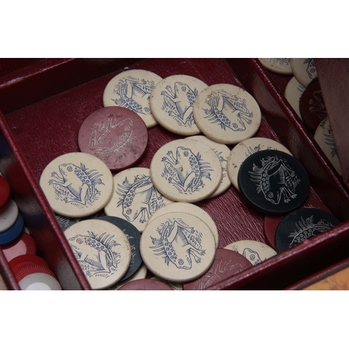 472 - A LATE 19th CENTURY ELEPHANT HIDE GAMES BOX BY ROLAND WARD the lid with ormolu sunken handle opening... 