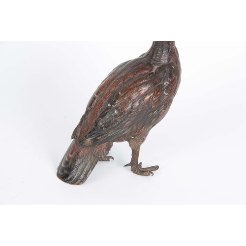 537 - ATT. TO FRANZ BERGMAN. A LATE 19th CENTURY AUSTRIAN COLD PAINTED BRONZE SCULPTURE modelled as a grou... 