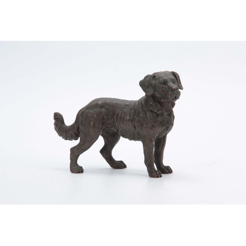 549 - A 19TH CENTURY FRENCH BRONZE SCULPTURE modelled as a mastiff dog 17cm high 23cm wide