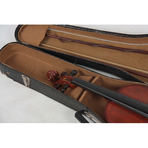 770 - A 19TH CENTURY VIOLIN having a label for 'Jean Baptiste Colin' length of back 36cm - sold in a case ... 