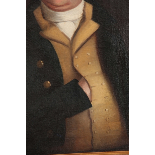 786 - AN EARLY 19TH CENTURY ENGLISH SCHOOL OIL ON CANVAS. Portrait of a gentleman, 75cm high 62cm wide - r... 