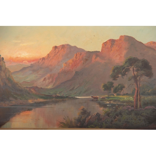 819 - JACK M. DUCKER M.M.A. OIL ON CANVAS. The hills of Perth 48cm high, 84cm wide - signed and in a gilt ... 