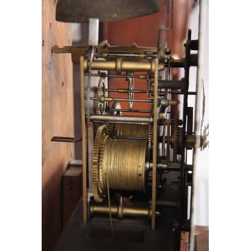 1004 - JOHN MOORE. WARMINSTER. A LATE GEORGE III MAHOGANY AUTOMATION LONGCASE CLOCK of small proportions, h... 