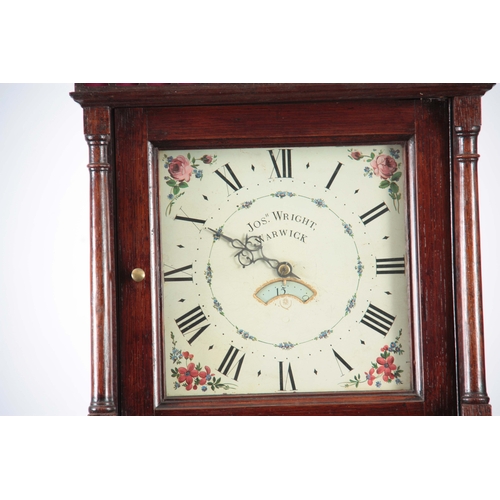 1008 - JOSEPH WRIGHT, WARWICK. A GEORGE III SINGLE HANDED 30-HOUR LONGCASE CLOCK the oak case with moulded ... 