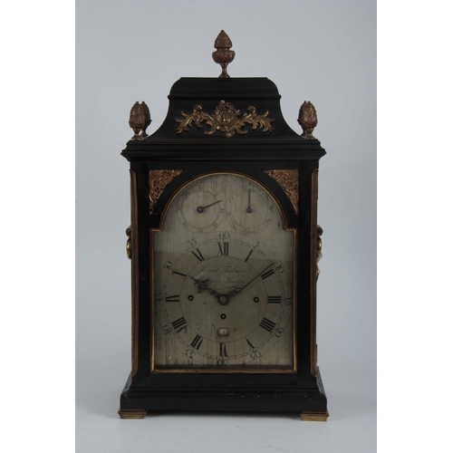 1018 - SAMUEL TOULMIN, STRAND, LONDON. A FINE GEORGE III EBONISED AND ORMOLU MOUNTED BRACKET CLOCK the clas... 