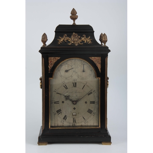 1018 - SAMUEL TOULMIN, STRAND, LONDON. A FINE GEORGE III EBONISED AND ORMOLU MOUNTED BRACKET CLOCK the clas... 