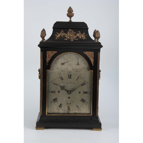 1018 - SAMUEL TOULMIN, STRAND, LONDON. A FINE GEORGE III EBONISED AND ORMOLU MOUNTED BRACKET CLOCK the clas... 