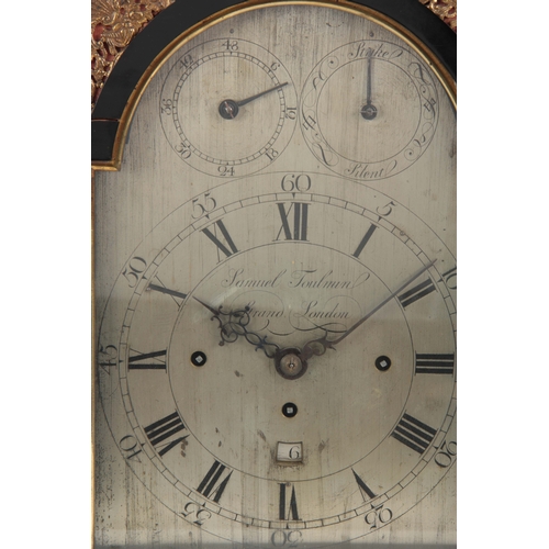 1018 - SAMUEL TOULMIN, STRAND, LONDON. A FINE GEORGE III EBONISED AND ORMOLU MOUNTED BRACKET CLOCK the clas... 