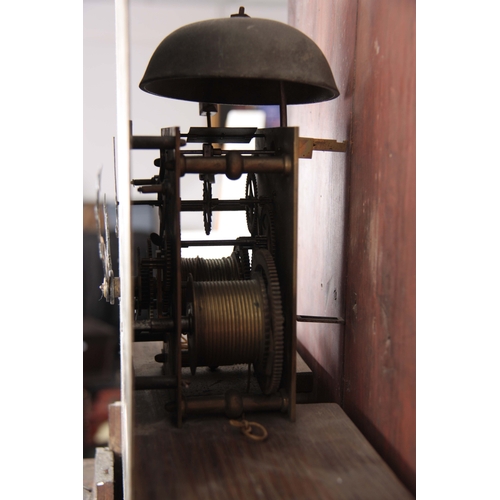 1020 - ROBERT DALGLIESH, FALKIRK. A GEORGE III SCOTISH MAHOGANY LONGCASE CLOCK having a fretwork swan neck ... 