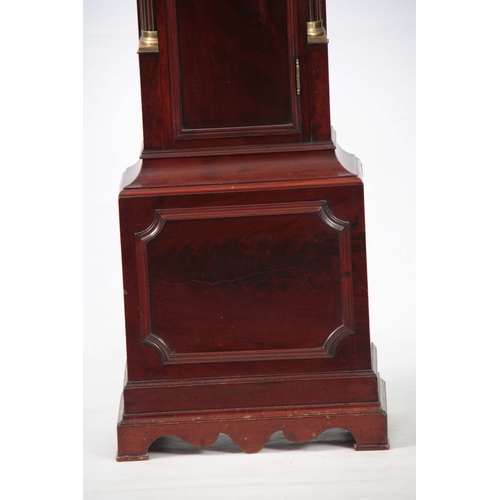 1024 - ROBERT WOOD, LONDON. A GEORGE III MAHOGANY QUARTER CHIMING LONGCASE CLOCK the pagoda top pediment wi... 