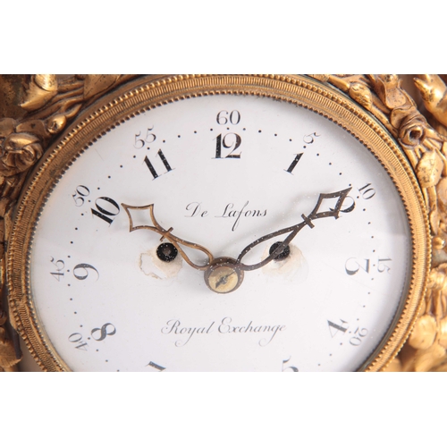 1028 - JOHN DE LAFONS, ROYAL EXCHANGE A REGENCY WHITE MARBLE AND ORMOLU DOUBLE FUSEE FIGURAL MANTEL CLOCK t... 