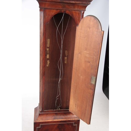 1038 - BARRAUD, CORNHILL, LONDON A REGENCY FIGURED MAHOGANY LONGCASE CLOCK OF SMALL PROPORTIONS the break a... 