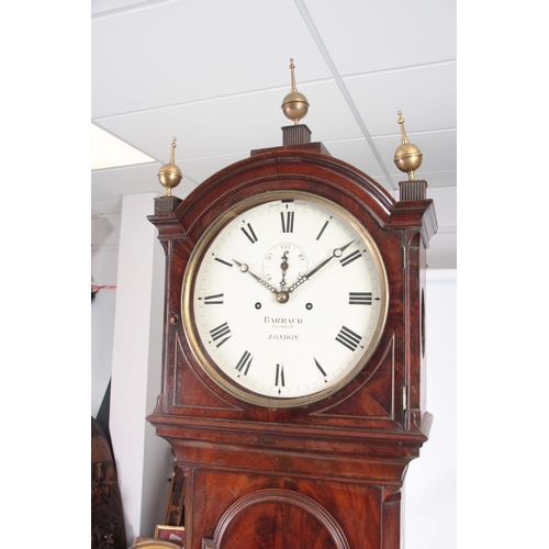 1038 - BARRAUD, CORNHILL, LONDON A REGENCY FIGURED MAHOGANY LONGCASE CLOCK OF SMALL PROPORTIONS the break a... 