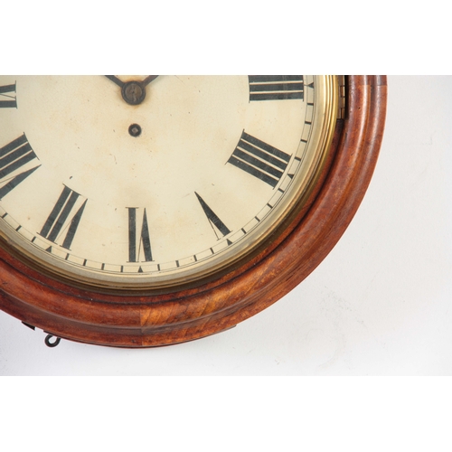 1050 - AN EARLY 20th CENTURY FUSEE DIAL CLOCK the moulded surround enclosing a 12