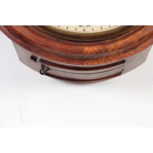 1050 - AN EARLY 20th CENTURY FUSEE DIAL CLOCK the moulded surround enclosing a 12