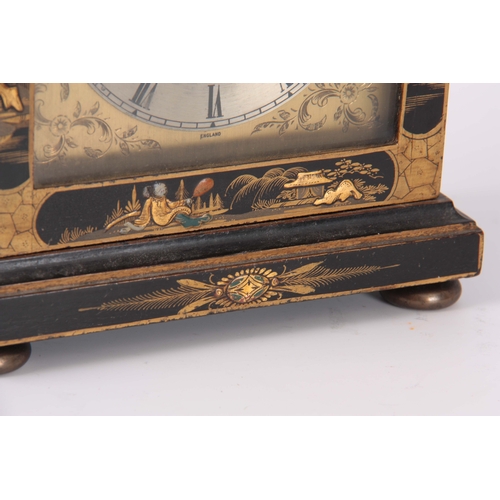 1052 - J.E. CALDWELL & CO. PHILADELPHIA. AN EARLY 20th CENTURY CHINOISERIE LACQUERED MANTEL CLOCK the c... 