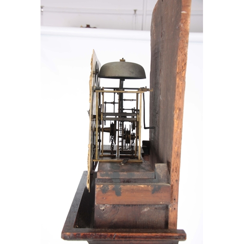 1063 - WILLIAM WEBB, WELLINGTON. A SMALL GEORGE III OAK CASED LONGCASE CLOCK  the slender case  having a mo... 