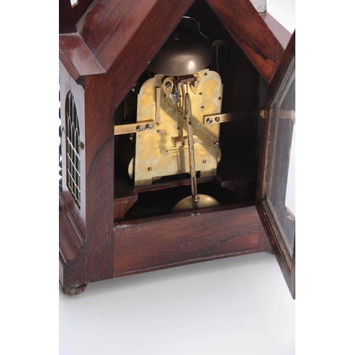 1071 - FRODSHAM, GRACECHURCH ST. LONDON A MID 19th CENTURY GOTHIC ROSEWOOD BRACKET CLOCK having an architec... 