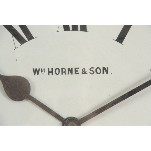 1077 - WILLIAM HORNE & SON, LEYBURN, 1885, A LATE 19TH CENTURY GOTHIC STYLE FUSEE WALL CLOCK the 12