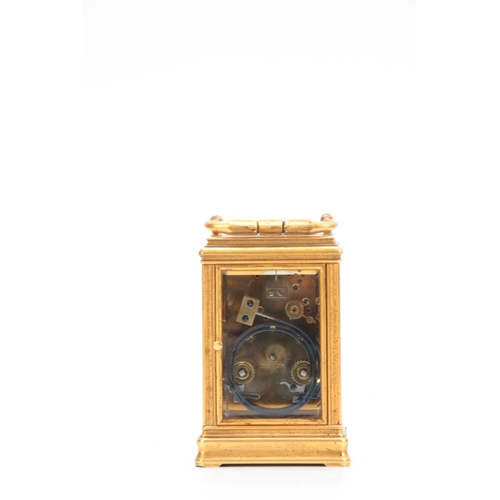 972 - DROCOURT No 9827 A 19TH CENTURY FRENCH  GILT BRASS CARRIAGE CLOCK REPEATER RETAILED BY GROHE WIGMORE... 