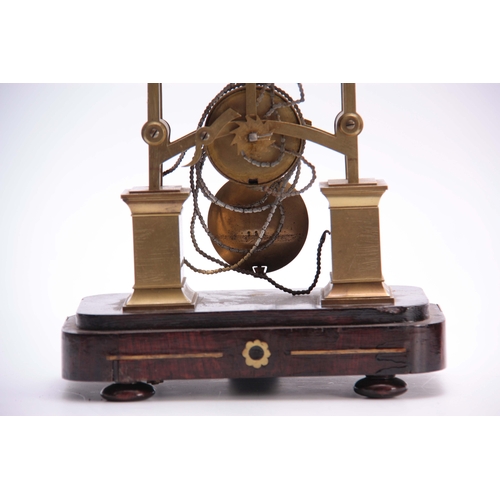 993 - A MID 19th CENTURY ENGLISH SKELETON CLOCK having a 4.25