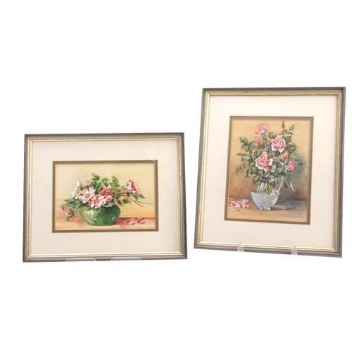 848 - A MID 20TH CENTURY STILL LIFE WATERCOLOUR OF ANEMONES 21.5cm wide by 14cm high, together with ANOTHE... 