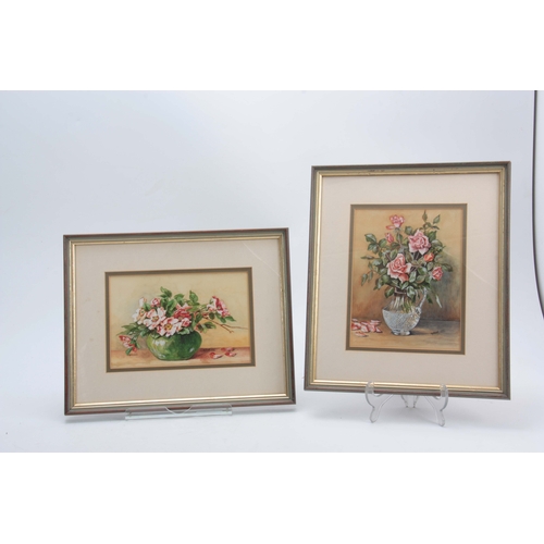 848 - A MID 20TH CENTURY STILL LIFE WATERCOLOUR OF ANEMONES 21.5cm wide by 14cm high, together with ANOTHE... 