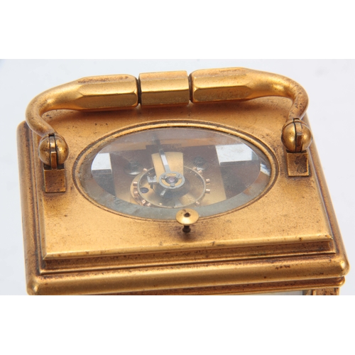 972 - DROCOURT No 9827 A 19TH CENTURY FRENCH  GILT BRASS CARRIAGE CLOCK REPEATER RETAILED BY GROHE WIGMORE... 