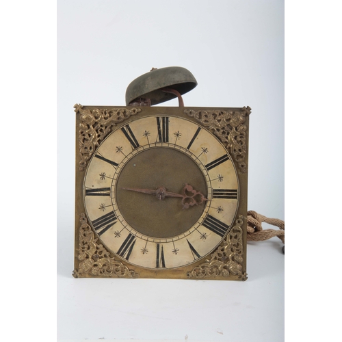 985 - A LATE 17th CENTURY HOOK AND SPIKE WALL CLOCK having a 10