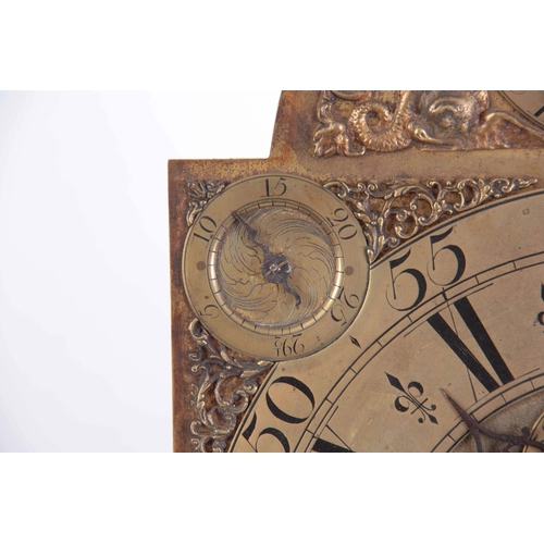 1088 - JOHN STEPHENS, BRISTOL. A GEORGE II SPHERICAL MOON LONGCASE CLOCK MOVEMENT the 12